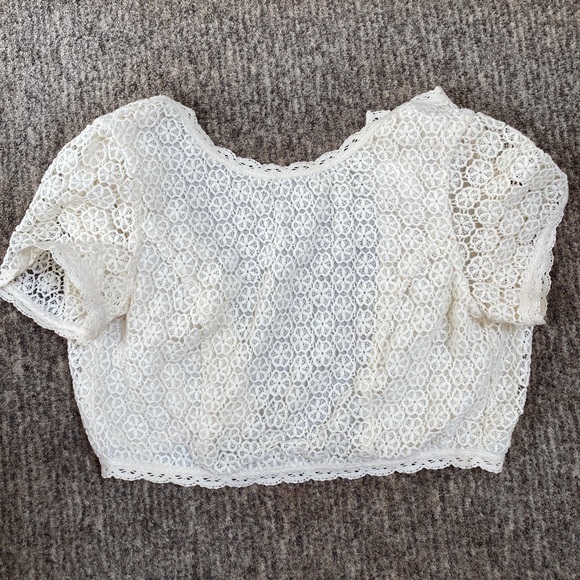 french connection crochet crop top - Picture 1 of 5